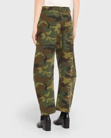 Nili Lotan Shon Camo-Print Barrel-Leg Ankle Pants | Thumbnail 3 Nili Lotan Shon Camo-Print Barrel-Leg Ankle Pants | Thumbnail 3
