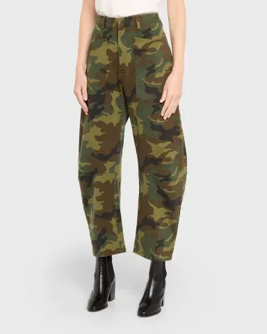 Nili Lotan Shon Camo-Print Barrel-Leg Ankle Pants | Thumbnail 4 Nili Lotan Shon Camo-Print Barrel-Leg Ankle Pants | Thumbnail 4