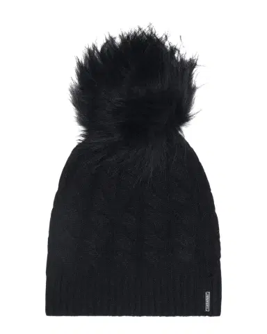Gorski Cashmere Cable-Knit Hat with Shearling Pompom | Thumbnail 1 Gorski Cashmere Cable-Knit Hat with Shearling Pompom | Thumbnail 1