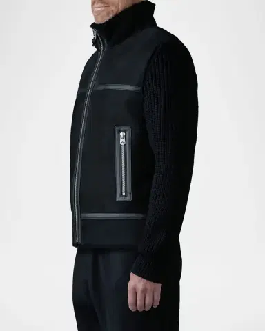 Mackage Men's Jonathan Mixed-Media Shearling Jacket | Thumbnail 4 Mackage Men's Jonathan Mixed-Media Shearling Jacket | Thumbnail 4