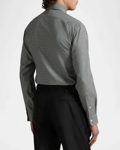 Polo Ralph Lauren Men's Classic-Fit Houndstooth Twill Sport Shirt | Thumbnail 3 Polo Ralph Lauren Men's Classic-Fit Houndstooth Twill Sport Shirt | Thumbnail 3