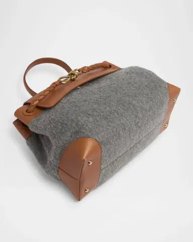 Bottega Veneta Ciao Ciao Medium Felt & Leather Top-Handle Bag | Thumbnail 6 Bottega Veneta Ciao Ciao Medium Felt & Leather Top-Handle Bag | Thumbnail 6