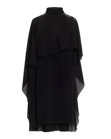 Rickie Freeman for Teri Jon Chiffon Tie-Neck Cape Slip Dress | Thumbnail 1 Rickie Freeman for Teri Jon Chiffon Tie-Neck Cape Slip Dress | Thumbnail 1