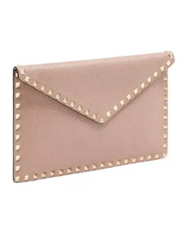 Valentino Garavani Large Rockstud Leather Flat Pouch Bag | Thumbnail 1 Valentino Garavani Large Rockstud Leather Flat Pouch Bag | Thumbnail 1