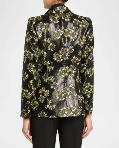 McQueen Lacquered Sunflower Single-Breasted Jacket | Thumbnail 3 McQueen Lacquered Sunflower Single-Breasted Jacket | Thumbnail 3