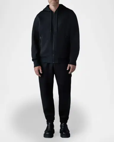 Mackage Men's Krystos Double-Face Jersey Hoodie | Thumbnail 2 Mackage Men's Krystos Double-Face Jersey Hoodie | Thumbnail 2