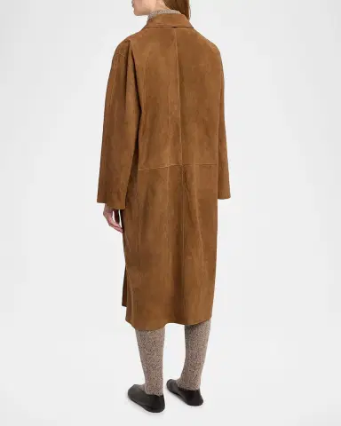 The Row Serenis Layered Suede Open Coat | Thumbnail 4 The Row Serenis Layered Suede Open Coat | Thumbnail 4