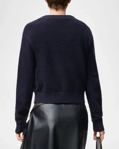 LOEWE Logo Embroidered Wool Crewneck Sweater | Thumbnail 2 LOEWE Logo Embroidered Wool Crewneck Sweater | Thumbnail 2