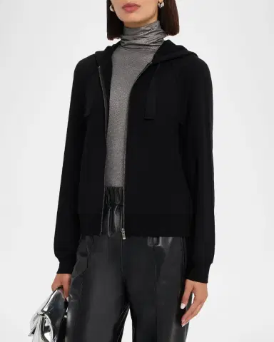 Majestic Filatures Zip-Front French Terry Hoodie | Thumbnail 4 Majestic Filatures Zip-Front French Terry Hoodie | Thumbnail 4