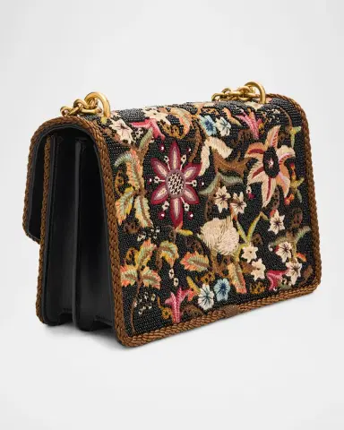 Valentino Garavani Beaded Floral-Embroidered Shoulder Strap | Thumbnail 2 Valentino Garavani Beaded Floral-Embroidered Shoulder Strap | Thumbnail 2