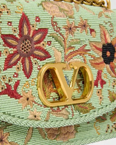 Valentino Garavani Beaded Floral-Embroidered Shoulder Strap | Thumbnail 10 Valentino Garavani Beaded Floral-Embroidered Shoulder Strap | Thumbnail 10