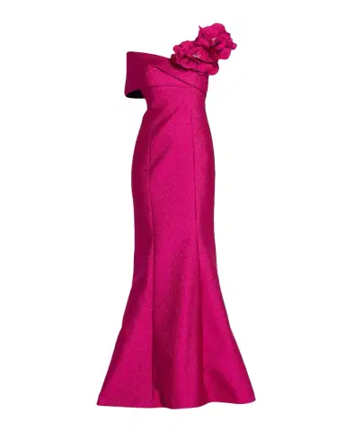 Rickie Freeman for Teri Jon One-Shoulder Floral Applique Mermaid Gown | Thumbnail 1 Rickie Freeman for Teri Jon One-Shoulder Floral Applique Mermaid Gown | Thumbnail 1