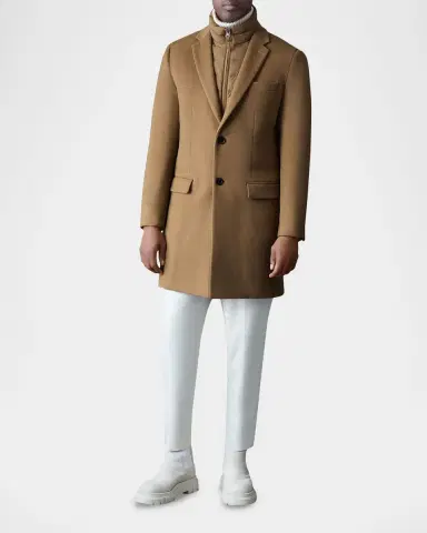 Mackage Men's Skai-SLB 3-in-1 Wool Overcoat with Removable Down Liner | Thumbnail 2 Mackage Men's Skai-SLB 3-in-1 Wool Overcoat with Removable Down Liner | Thumbnail 2