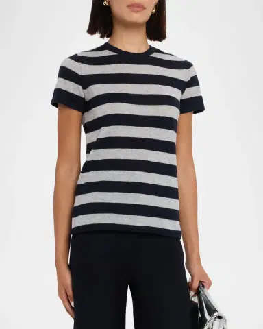 Majestic Filatures Machine Washable Cashmere Striped T-Shirt | Thumbnail 4 Majestic Filatures Machine Washable Cashmere Striped T-Shirt | Thumbnail 4