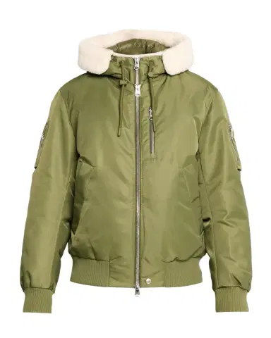 Mackage Men's August Bomber Jacket with Shearling-Trimmed Hood | Thumbnail 1 Mackage Men's August Bomber Jacket with Shearling-Trimmed Hood | Thumbnail 1
