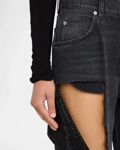 AREA Hotfix Thigh Slash Straight-Leg Jeans | Thumbnail 5 AREA Hotfix Thigh Slash Straight-Leg Jeans | Thumbnail 5