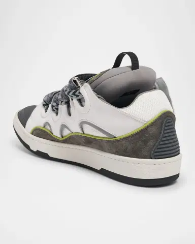 Lanvin Men's Curb Leather Skate Sneakers | Thumbnail 2 Lanvin Men's Curb Leather Skate Sneakers | Thumbnail 2