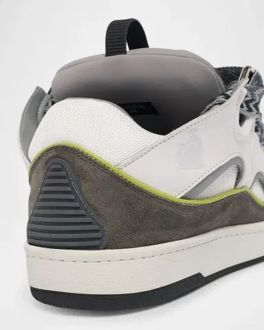 Lanvin Men's Curb Leather Skate Sneakers | Thumbnail 3 Lanvin Men's Curb Leather Skate Sneakers | Thumbnail 3