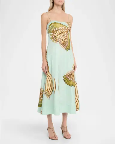 Ulla Johnson Vesela Floral Cotton Midi Dress | Thumbnail 4 Ulla Johnson Vesela Floral Cotton Midi Dress | Thumbnail 4