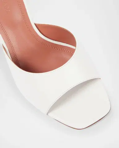 Amina Muaddi Lupita Leather Pedestal Mule Sandals | Thumbnail 5 Amina Muaddi Lupita Leather Pedestal Mule Sandals | Thumbnail 5