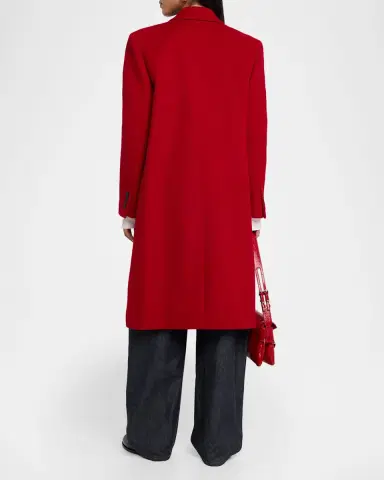 Givenchy Single-Breasted Mid-Length Wool Coat | Thumbnail 3 Givenchy Single-Breasted Mid-Length Wool Coat | Thumbnail 3