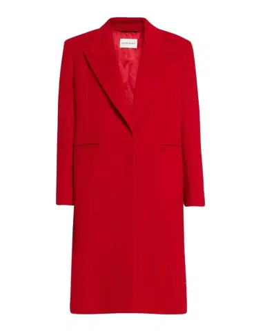 Givenchy Single-Breasted Mid-Length Wool Coat | Thumbnail 1 Givenchy Single-Breasted Mid-Length Wool Coat | Thumbnail 1