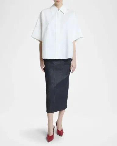 Givenchy Short-Sleeve Cotton Poplin Button-Down Shirt | Thumbnail 2 Givenchy Short-Sleeve Cotton Poplin Button-Down Shirt | Thumbnail 2