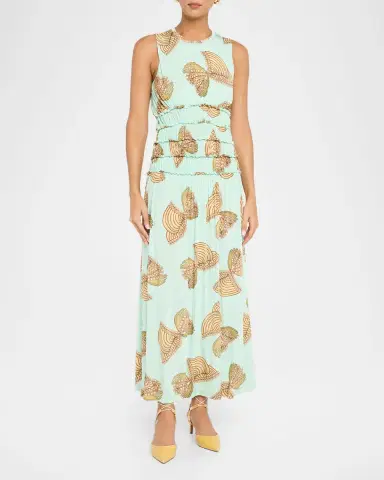 Ulla Johnson Kamaria Sleeveless Gathered Midi Dress | Thumbnail 2 Ulla Johnson Kamaria Sleeveless Gathered Midi Dress | Thumbnail 2