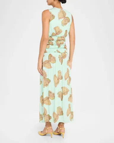 Ulla Johnson Kamaria Sleeveless Gathered Midi Dress | Thumbnail 3 Ulla Johnson Kamaria Sleeveless Gathered Midi Dress | Thumbnail 3