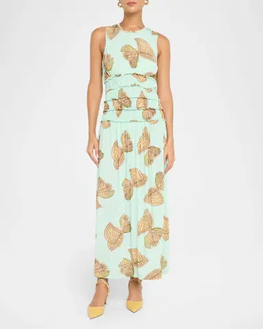 Ulla Johnson Kamaria Sleeveless Gathered Midi Dress | Thumbnail 4 Ulla Johnson Kamaria Sleeveless Gathered Midi Dress | Thumbnail 4