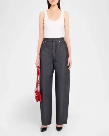 Givenchy Denim Barrel-Leg Cocoon Pants | Thumbnail 2 Givenchy Denim Barrel-Leg Cocoon Pants | Thumbnail 2
