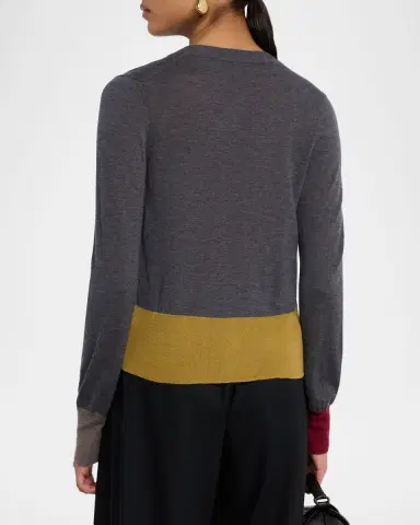 Joseph Cashair Coloblock Cashmere V-Neck Cardigan | Thumbnail 3 Joseph Cashair Coloblock Cashmere V-Neck Cardigan | Thumbnail 3