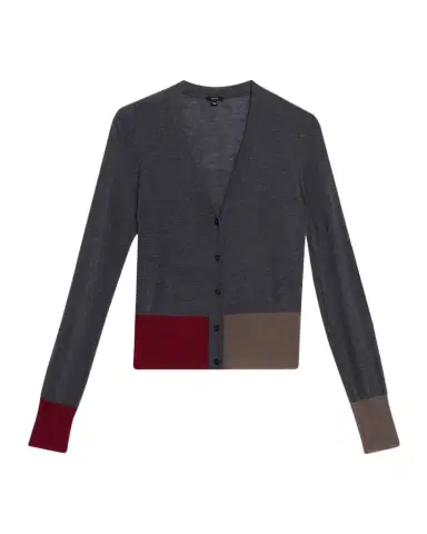 Joseph Cashair Coloblock Cashmere V-Neck Cardigan | Thumbnail 1 Joseph Cashair Coloblock Cashmere V-Neck Cardigan | Thumbnail 1