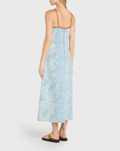 Ramy Brook Luna Checkered Denim Midi Dress | Thumbnail 3 Ramy Brook Luna Checkered Denim Midi Dress | Thumbnail 3