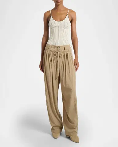 Isabel Marant Inaya Gathered Loose Pants | Thumbnail 2 Isabel Marant Inaya Gathered Loose Pants | Thumbnail 2