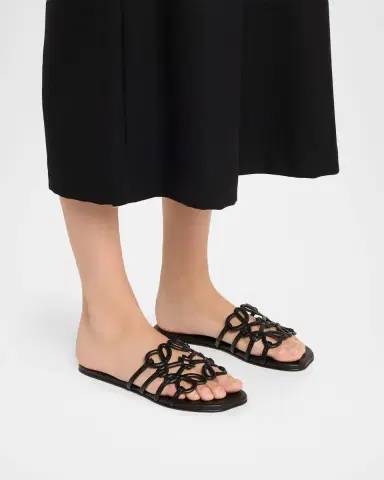 Loewe x Paula's Ibiza Petal Leather Anagram Slide Sandals | Thumbnail 2 Loewe x Paula's Ibiza Petal Leather Anagram Slide Sandals | Thumbnail 2