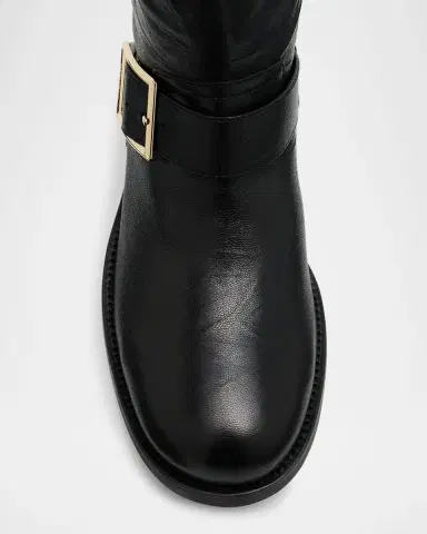 Jimmy Choo Biker Mid Leather Mid-Calf Boots | Thumbnail 6 Jimmy Choo Biker Mid Leather Mid-Calf Boots | Thumbnail 6
