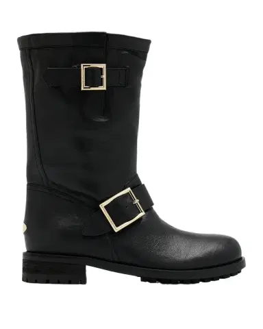 Jimmy Choo Biker Mid Leather Mid-Calf Boots | Thumbnail 1 Jimmy Choo Biker Mid Leather Mid-Calf Boots | Thumbnail 1