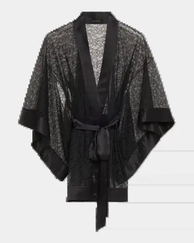 Kiki De Montparnasse Petite Fleur Sheer Lace Kimono Robe | Thumbnail 2 Kiki De Montparnasse Petite Fleur Sheer Lace Kimono Robe | Thumbnail 2