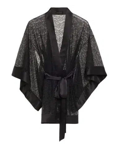 Kiki De Montparnasse Petite Fleur Sheer Lace Kimono Robe | Thumbnail 1 Kiki De Montparnasse Petite Fleur Sheer Lace Kimono Robe | Thumbnail 1