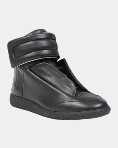 Maison Margiela Men 's Future Leather High-Top Sneakers | Thumbnail 2 Maison Margiela Men 's Future Leather High-Top Sneakers | Thumbnail 2