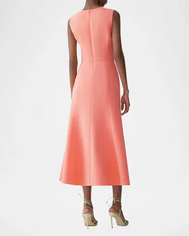 Carolina Herrera Floral Embroidered Sleeveless Midi Dress | Thumbnail 3 Carolina Herrera Floral Embroidered Sleeveless Midi Dress | Thumbnail 3