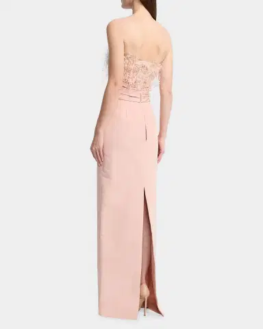 Oscar de la Renta Strapless Dramatic Point D 'esprit Silk Column Gown | Thumbnail 2 Oscar de la Renta Strapless Dramatic Point D 'esprit Silk Column Gown | Thumbnail 2