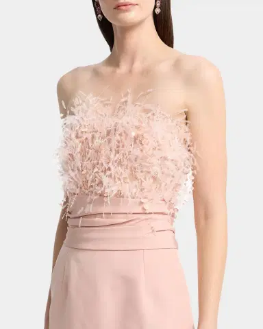 Oscar de la Renta Strapless Dramatic Point D 'esprit Silk Column Gown | Thumbnail 4 Oscar de la Renta Strapless Dramatic Point D 'esprit Silk Column Gown | Thumbnail 4
