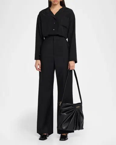 Loewe Pleated Tote Bag in Leather | Thumbnail 3 Loewe Pleated Tote Bag in Leather | Thumbnail 3