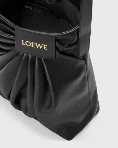 Loewe Pleated Tote Bag in Leather | Thumbnail 4 Loewe Pleated Tote Bag in Leather | Thumbnail 4