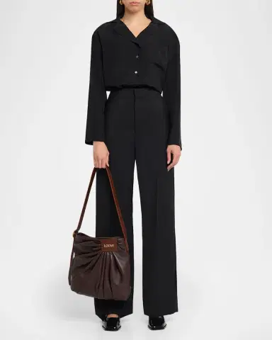 Loewe Pleated Tote Bag in Leather | Thumbnail 8 Loewe Pleated Tote Bag in Leather | Thumbnail 8