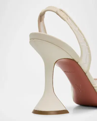 Amina Muaddi Holli Lace Slingback Pumps | Thumbnail 3 Amina Muaddi Holli Lace Slingback Pumps | Thumbnail 3