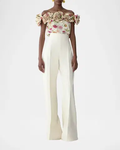 Carolina Herrera Diane High-Rise Wool Wide-Leg Pants | Thumbnail 2 Carolina Herrera Diane High-Rise Wool Wide-Leg Pants | Thumbnail 2