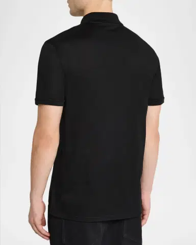 Givenchy Men's Grosgrain Label Pique Polo Shirt | Thumbnail 3 Givenchy Men's Grosgrain Label Pique Polo Shirt | Thumbnail 3